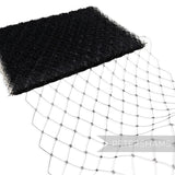 Petershams Millinery Supplies black nylon merry widow veiling with extra wide 3cm diamond pattern for millinery
