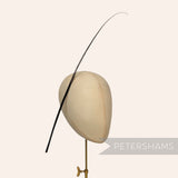 Petershams Millinery Supplies long black stripped ostrich quill feather