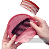 Petershams Millinery Supplies black plastic hair comb, 9.5cm wide, for hat making and fascinators.