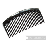 Petershams Millinery Supplies black plastic hair comb, 9.5cm wide, ideal for hat making and fascinators.
