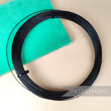 Petershams Millinery Supplies 1.2mm black plastic hat brim wire coiled for millinery structure and shaping.