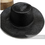 Petershams Millinery Supplies shiny black flat polybraid capeline hat body for millinery projects
