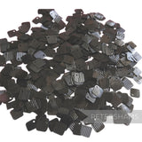Petershams Millinery Supplies vintage black ribbed square sequins from the 1940s for bridal and craft projects