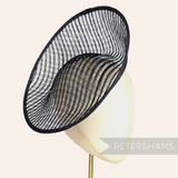 Petershams Millinery Supplies Amanda black lattice weave sinamay fascinator base