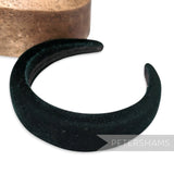 Petershams Millinery Supplies black velvet 40mm super padded headband for millinery and hair accessory crafting
