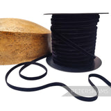 Petershams Millinery Supplies 7mm black French velvet ribbon on a spool