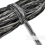 Petershams Millinery Supplies 15mm black and white chenille threaded crin braid for hat making and millinery trim