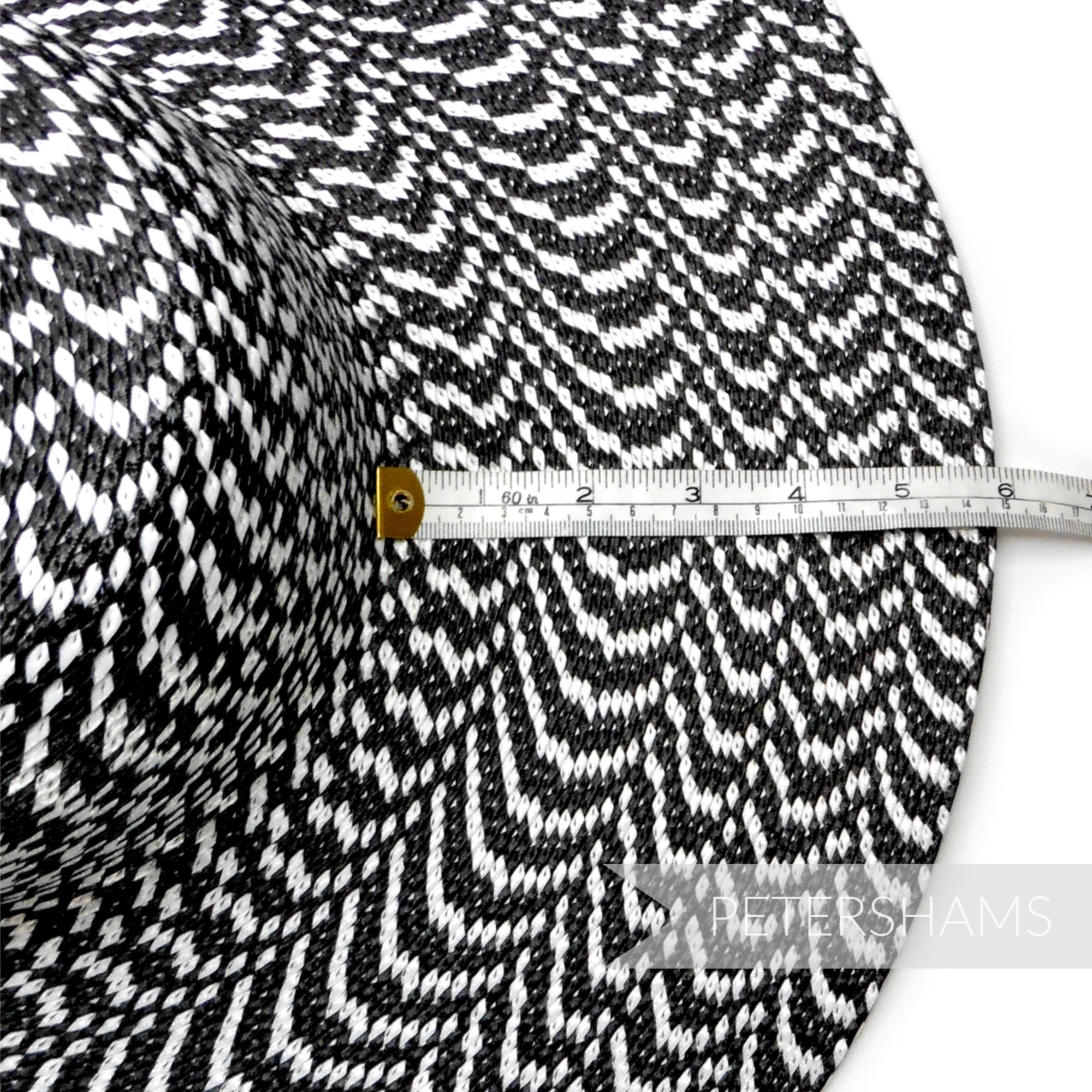 Petershams Millinery Supplies black and white polybraid capeline hat body