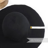 Petershams Millinery Supplies black wool felt capeline hat body