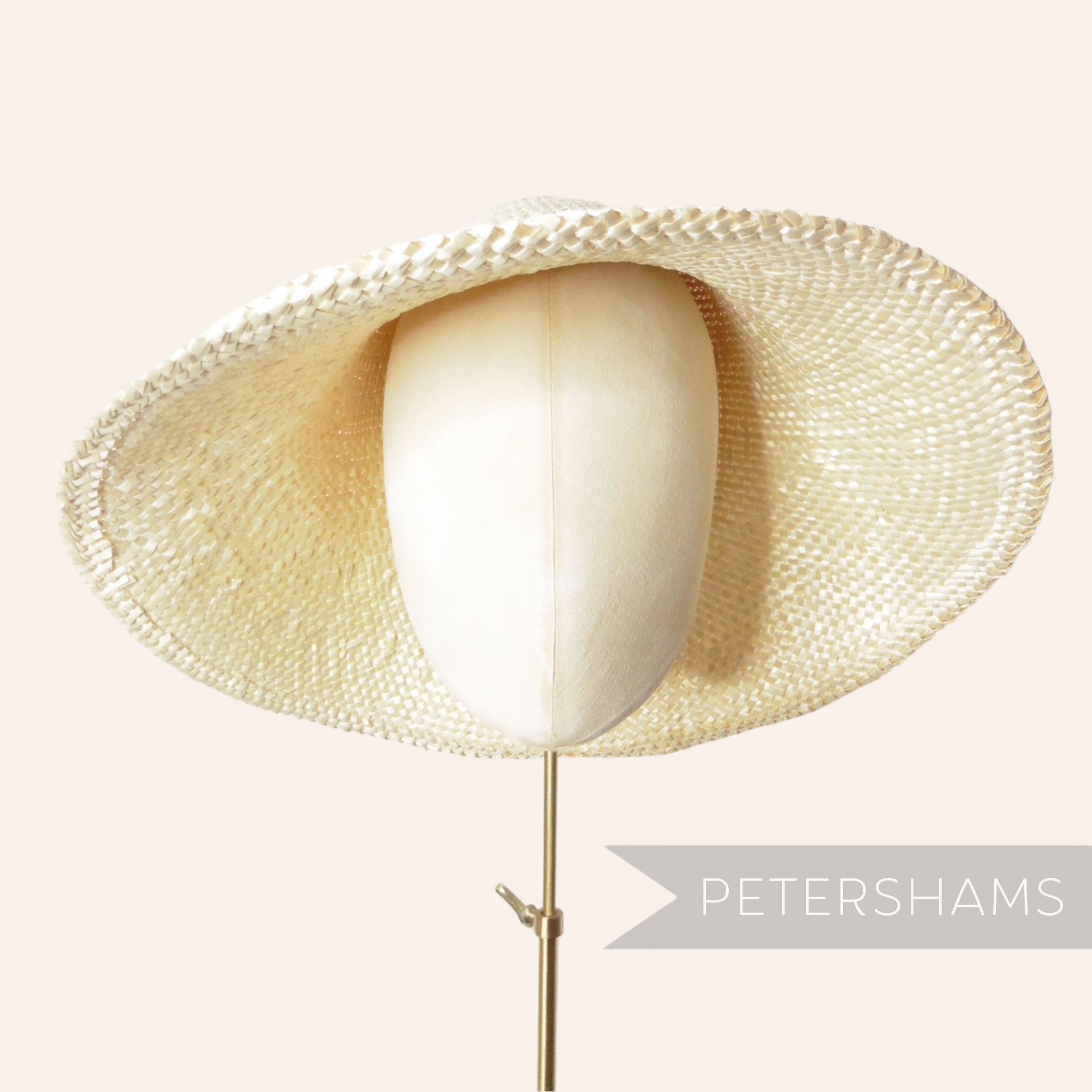Petershams Millinery Supplies bleached wheatgrass straw capeline hat body for hat making