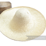 Petershams Millinery Supplies bleached wheatgrass straw capeline hat body with a 1x1 weave for hat making.