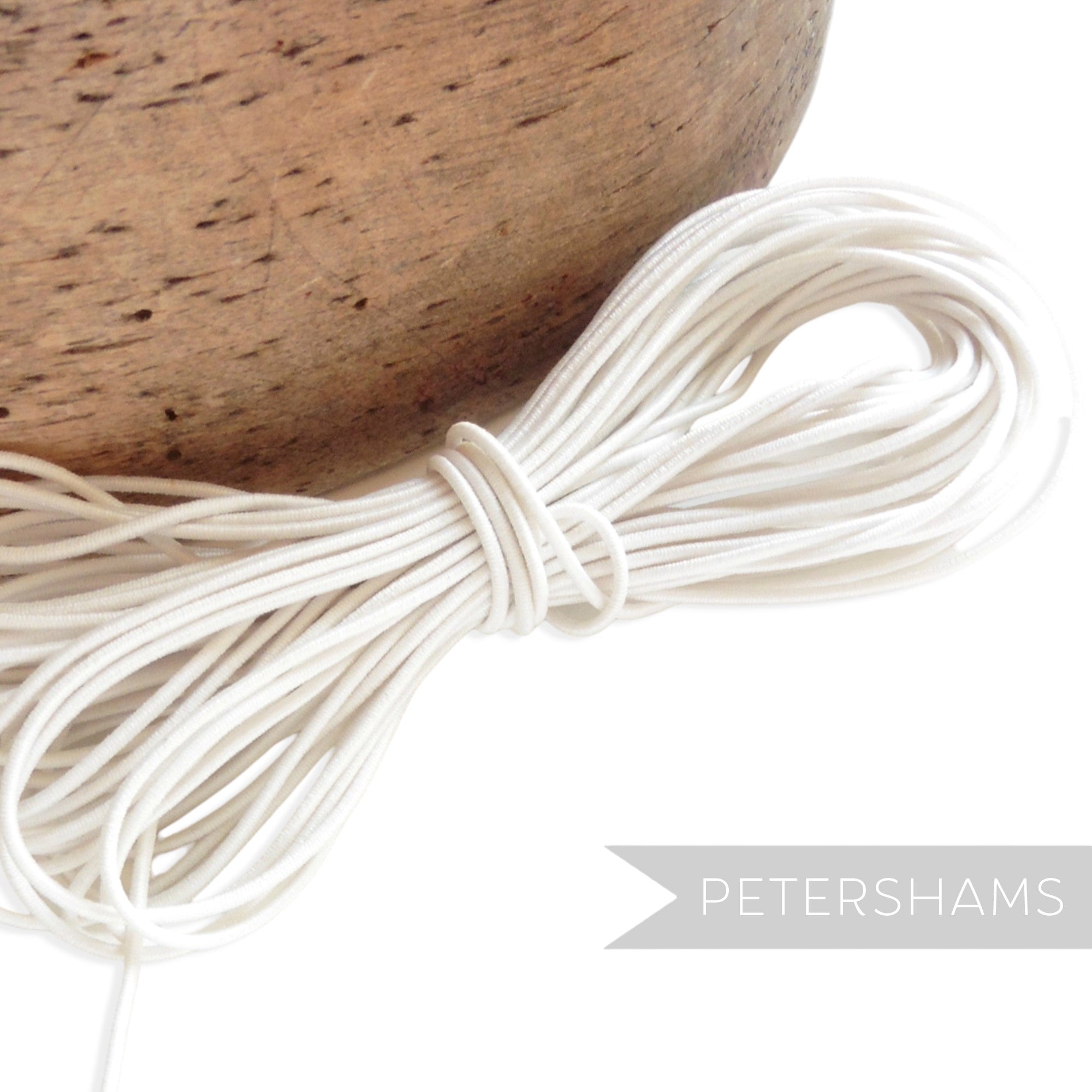 Petershams Millinery Supplies 1.5mm blonde round hat elastic for securing fascinators and headwear