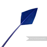 Petershams Millinery Supplies royal blue arrowhead turkey quill feather for hat and fascinator decoration