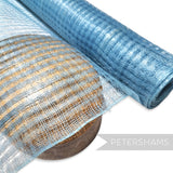 Petershams Millinery Supplies blue basket weave sinamay fabric for hat making, 50x92cm.