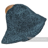 Petershams Millinery Supplies vintage 1990s dark blue chenille knitted cone hat body for millinery projects