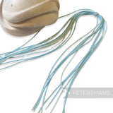 Petershams Millinery Supplies vintage light blue rolled cotton organdie flower tails for millinery trim.