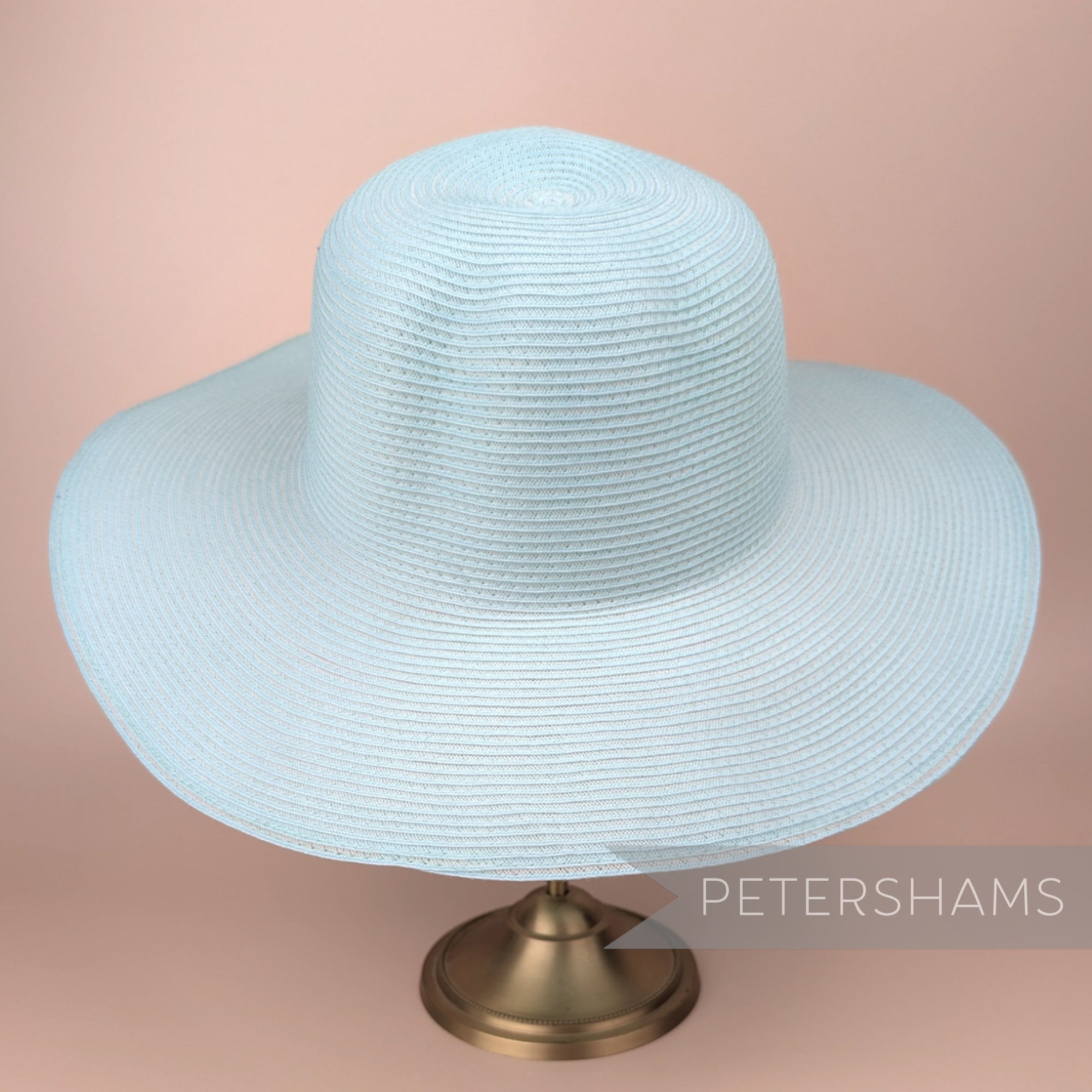 Petershams Millinery Supplies vintage 1980s light blue crinoline capeline hat body for millinery projects