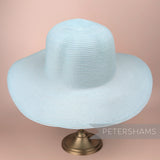Petershams Millinery Supplies vintage 1980s light blue crinoline capeline hat body for millinery projects