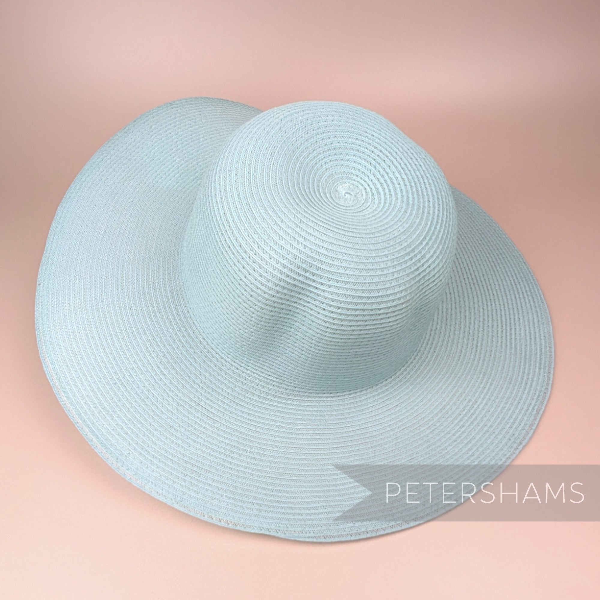 Petershams Millinery Supplies vintage 1980s light blue crinoline capeline hat body for millinery projects