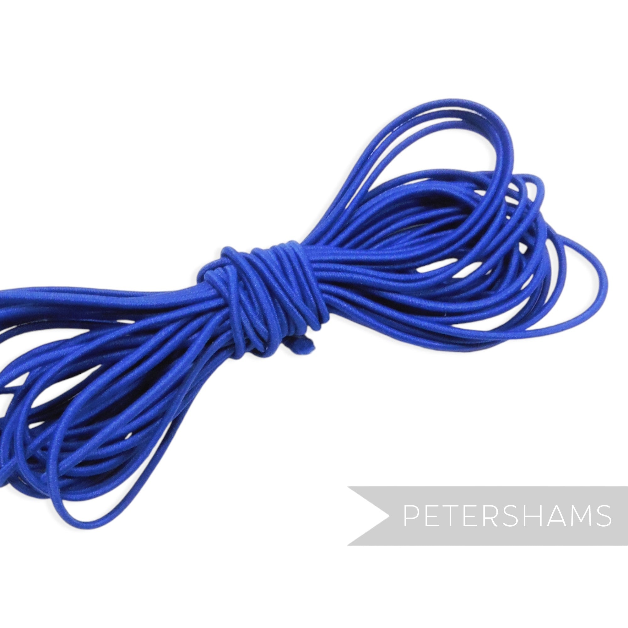Petershams Millinery Supplies 1.5mm round blue hat elastic for securing fascinators and headpieces