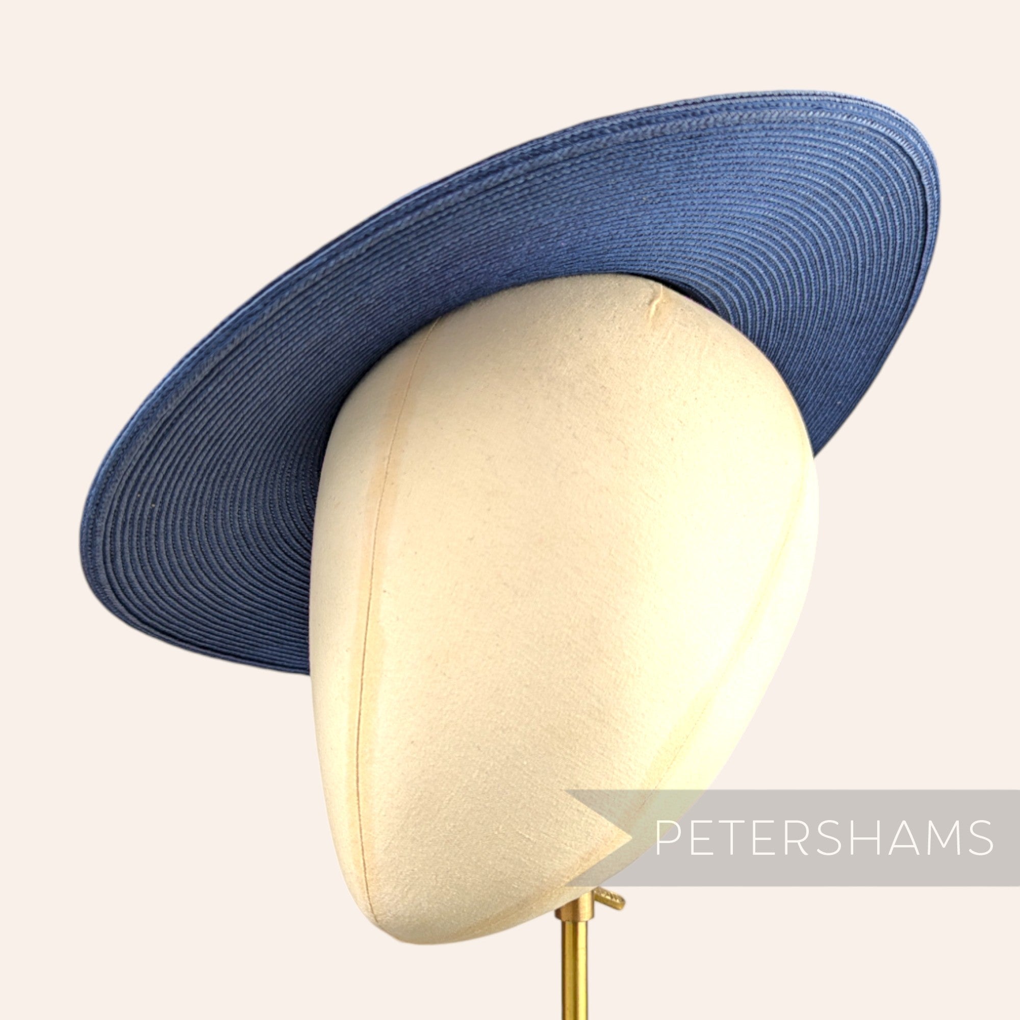 Petershams Millinery Supplies navy blue polybraid boater fascinator hat base