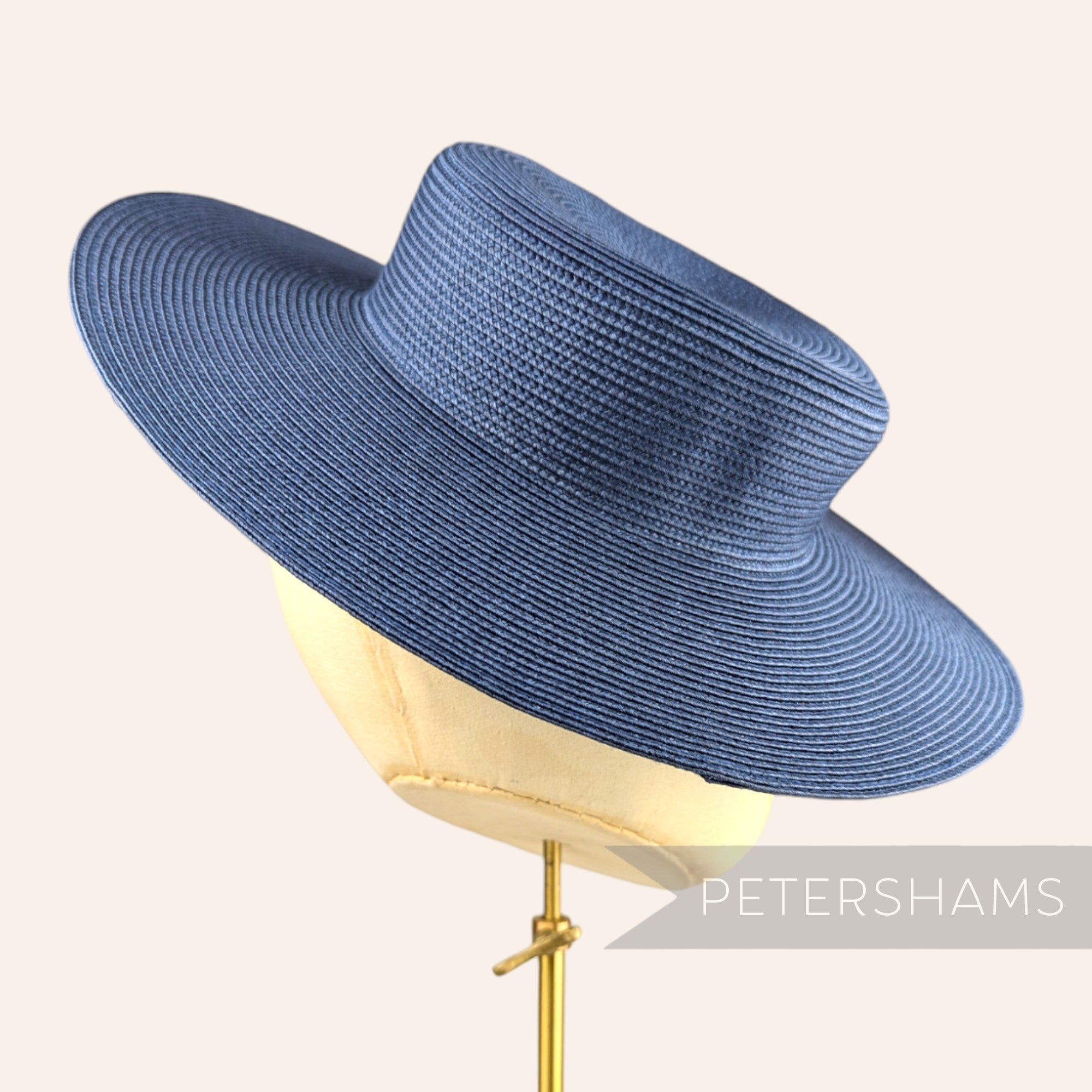 Petershams Millinery Supplies navy blue polybraid boater fascinator hat base