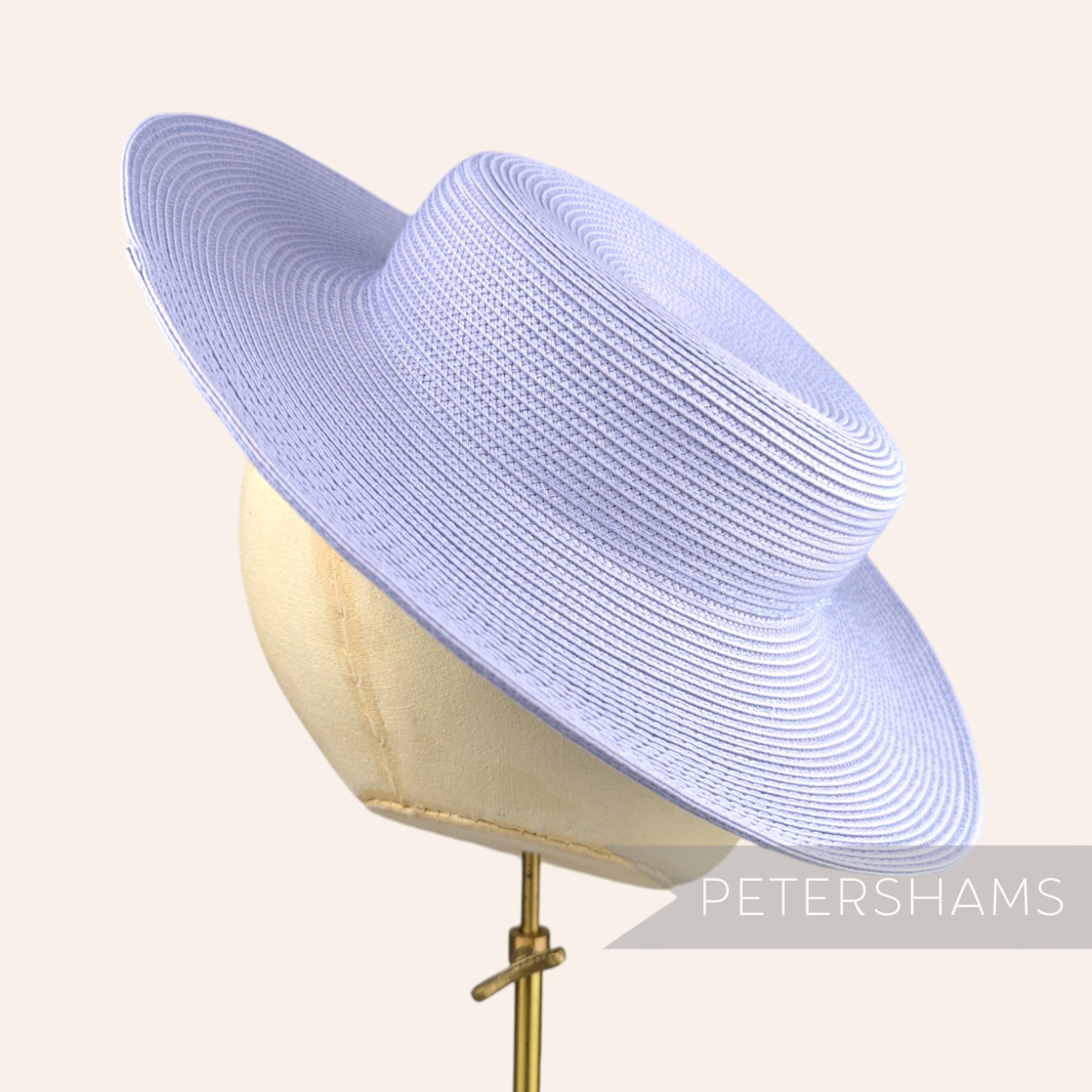 Petershams Millinery Supplies periwinkle polybraid boater fascinator hat base