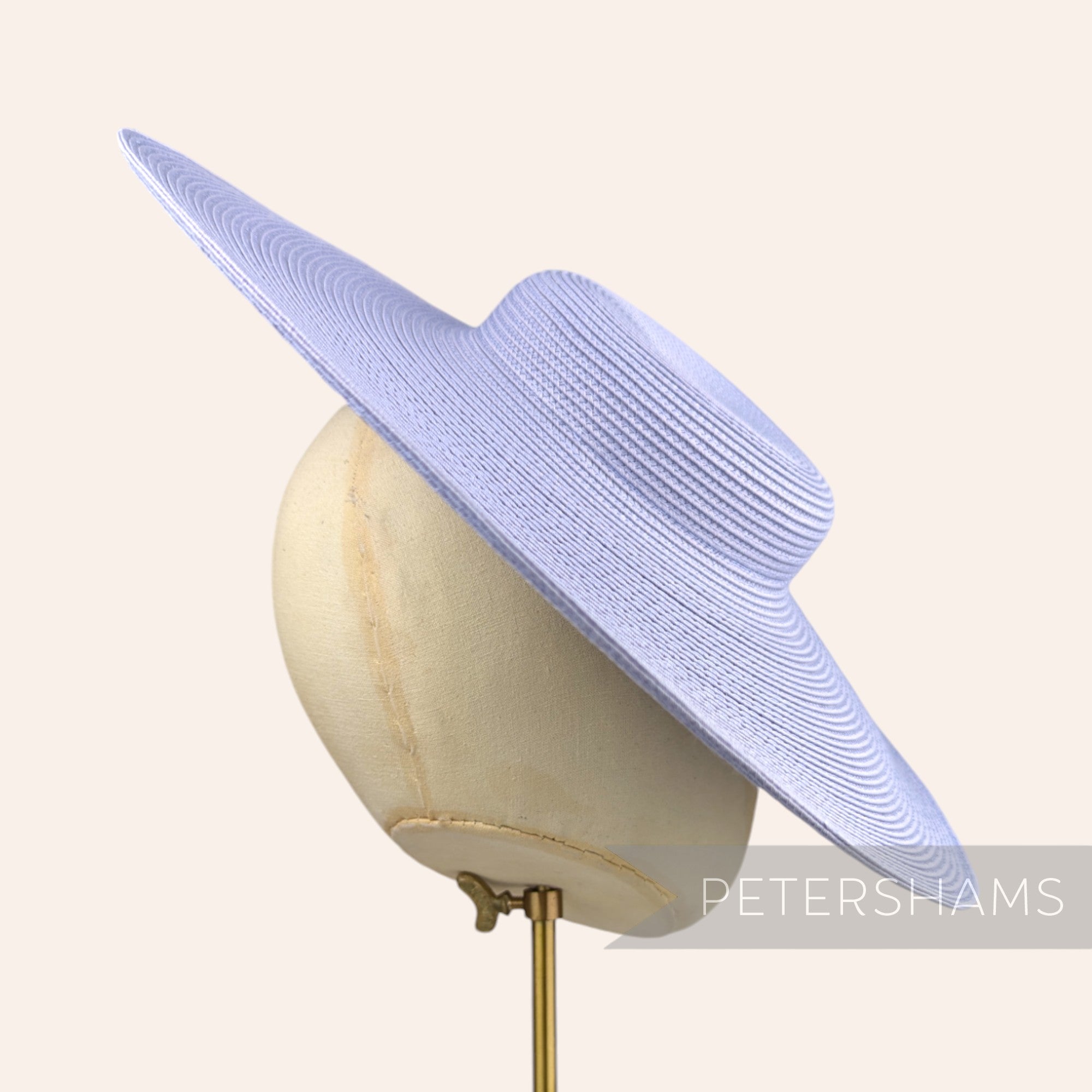 Petershams Millinery Supplies light blue polybraid cartwheel fascinator hat base