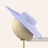 Petershams Millinery Supplies light blue polybraid cartwheel fascinator hat base