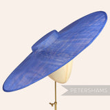 Petershams Millinery Supplies oversized deep royal blue sinamay cartwheel fascinator hat base