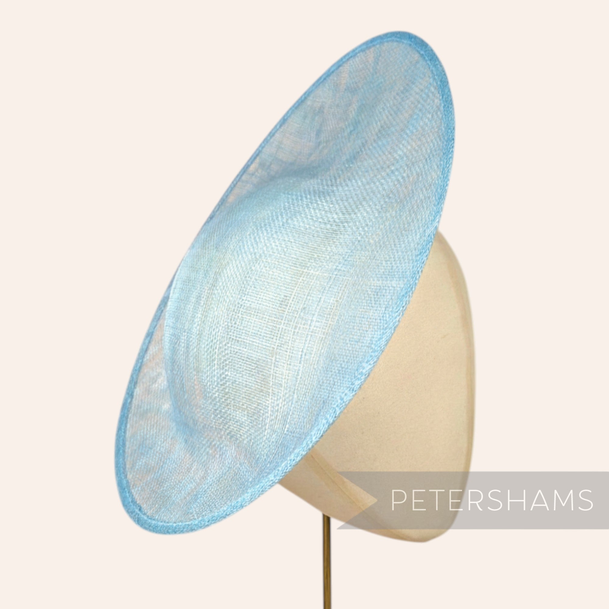 Petershams Millinery Supplies Maggie light blue oval sinamay fascinator hat base