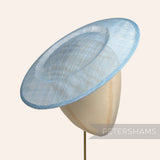 Petershams Millinery Supplies large light blue round sinamay fascinator hat base