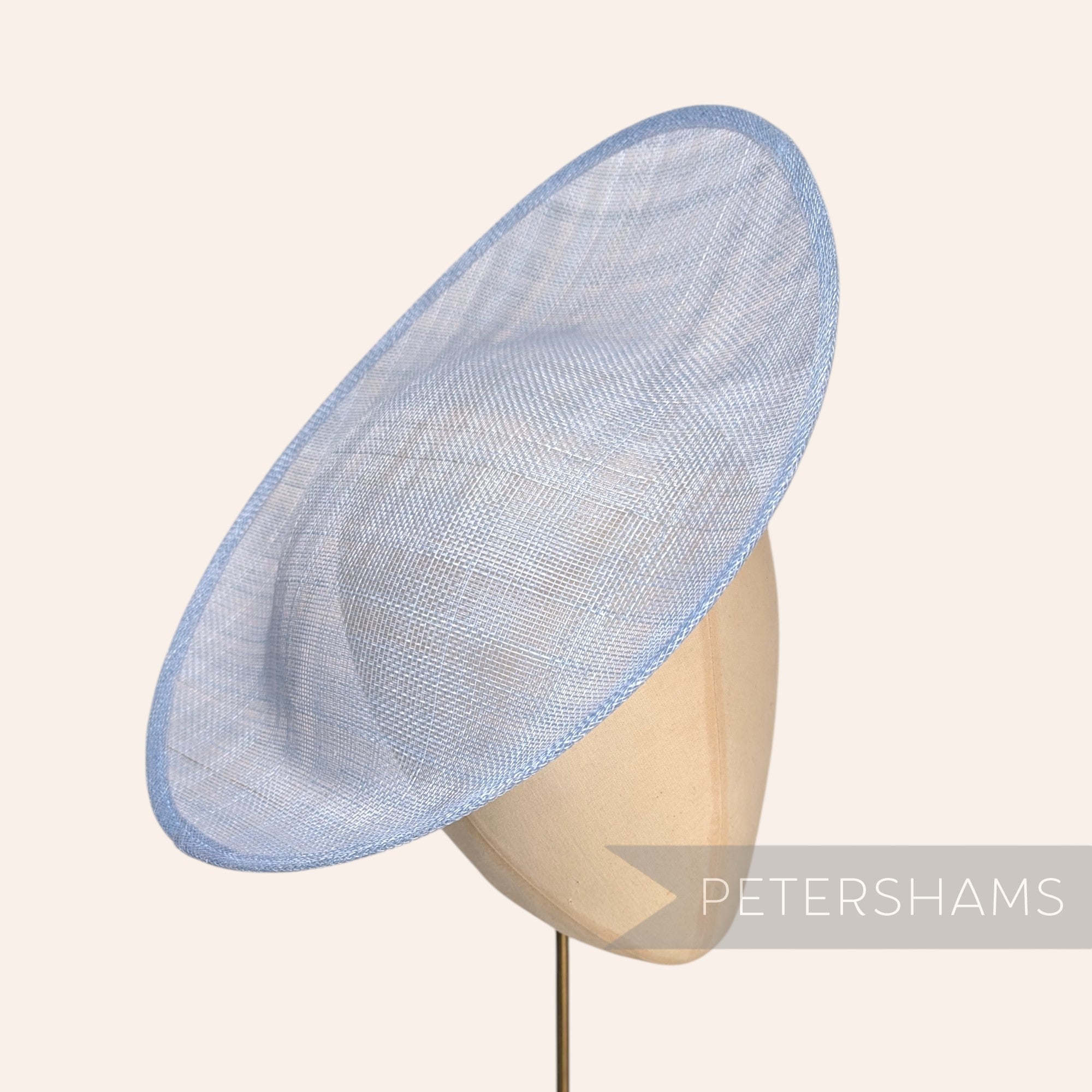 Petershams Millinery Supplies Maggie powder blue oval sinamay fascinator hat base