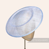 Petershams Millinery Supplies 29cm powder blue round sinamay fascinator hat base