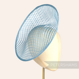 Petershams Millinery Supplies Amanda light blue lattice weave sinamay fascinator base