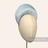 Petershams Millinery Supplies light blue sinamay halo crown fascinator hat base
