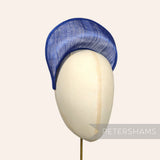 Petershams Millinery Supplies deep royal blue sinamay halo crown fascinator hat base