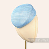 Petershams Millinery Supplies Betty sloped light blue sinamay pillbox fascinator hat base