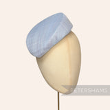 Petershams Millinery Supplies Betty sloped powder blue sinamay pillbox fascinator hat base