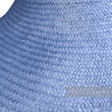 Petershams Millinery Supplies blue Toyo paper capeline hat body featuring a detailed herringbone weave pattern