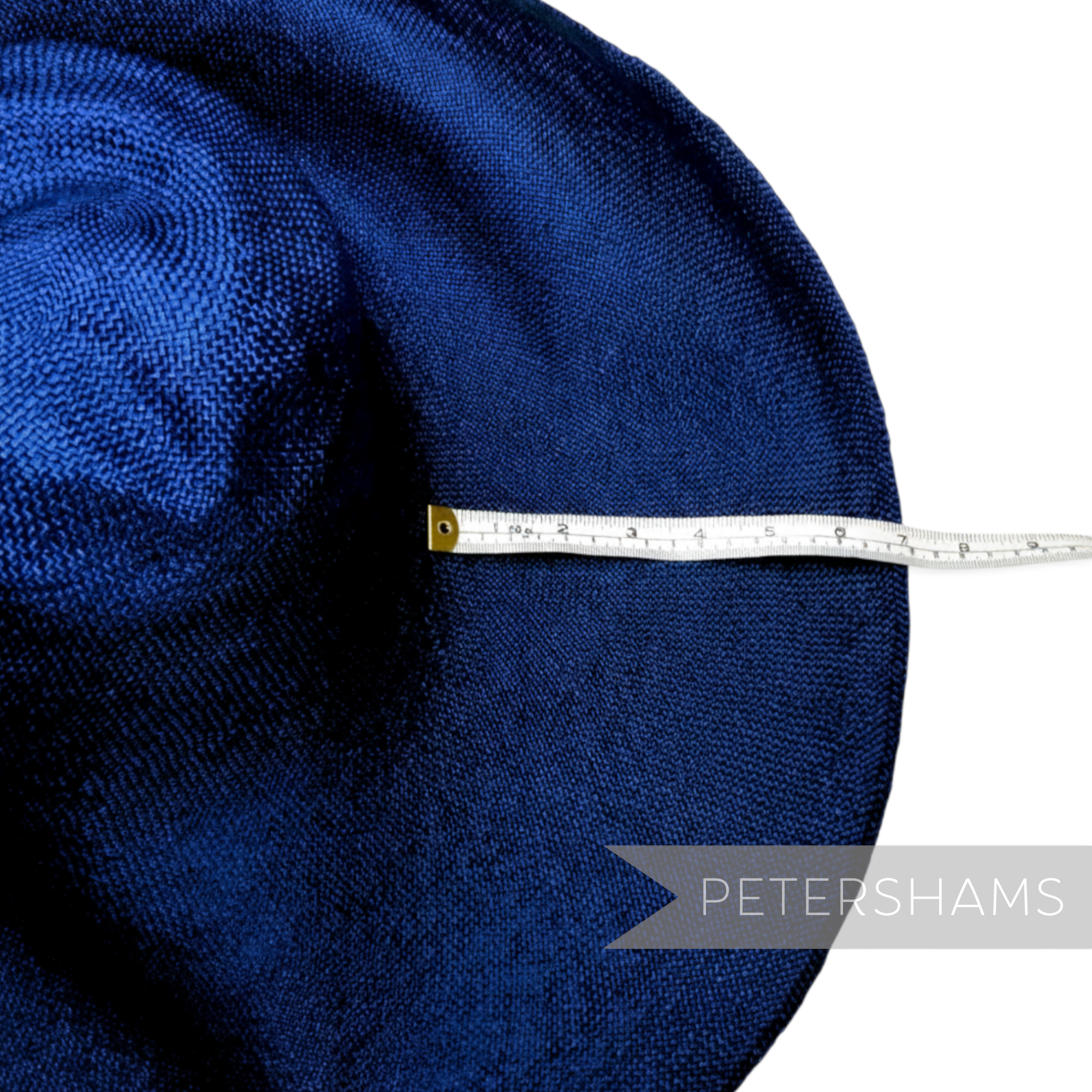 Petershams Millinery Supplies mega XL blue visca capeline hat body with 1x1 weave and 15-inch brim measurement.