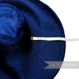 Petershams Millinery Supplies mega XL blue visca capeline hat body with 1x1 weave and 15-inch brim measurement.