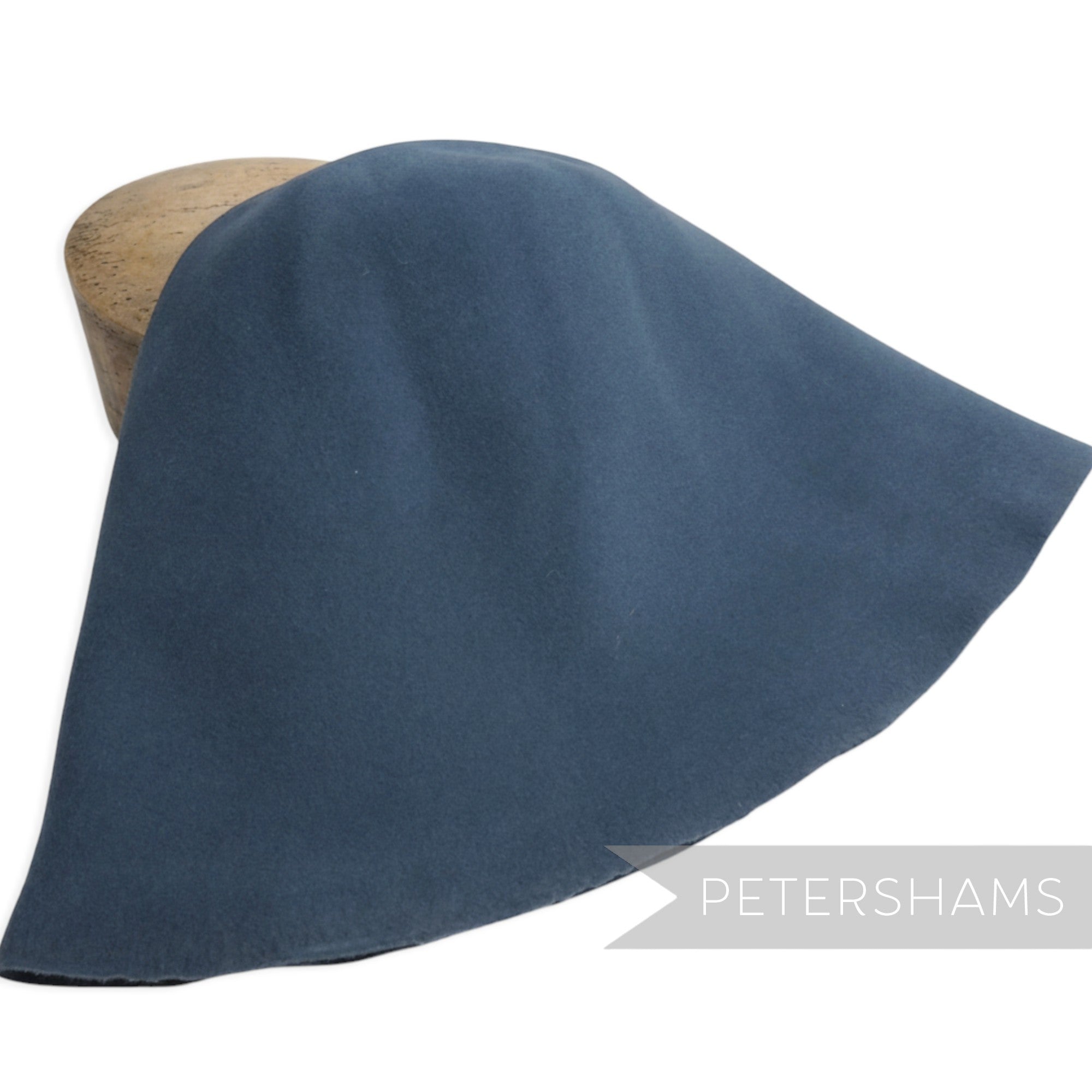 Petershams Millinery Supplies extra large slate  blue wool felt hat cone body for millinery blocking