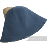 Petershams Millinery Supplies extra large slate  blue wool felt hat cone body for millinery blocking