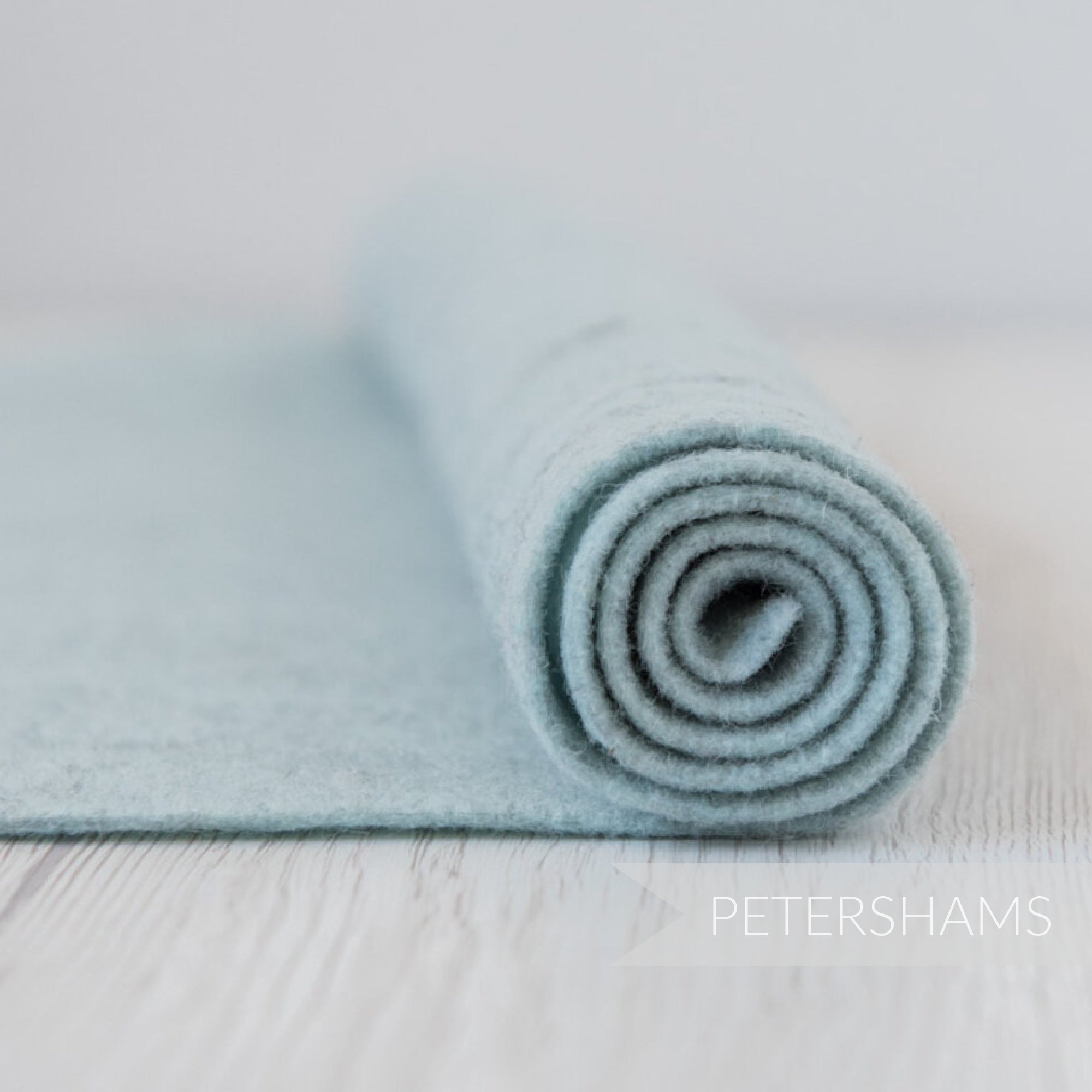 Petershams Millinery Supplies light blue 3mm thermoformable wool felt fabric roll for hat making and millinery