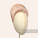 Petershams Millinery Supplies blush pink sinamay halo crown fascinator hat base