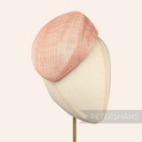 Petershams Millinery Supplies Blush betty sloped pink sinamay pillbox fascinator hat base
