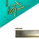 Petershams Millinery Supplies 20mm brass metal wire joining ferrules for hat brim construction