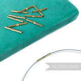 Petershams Millinery Supplies brass metal wire joining ferrules for millinery hat wire brims