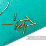 Petershams Millinery Supplies 20mm brass metal wire joining ferrules for millinery hat brim wire